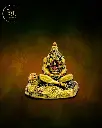 Antique Golden Hanuman with Ram Lalla, Poly Resin, 3.5x2 Inches, 3-Year Warranty