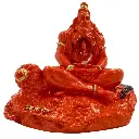 Orange Hanuman with Ram Lalla, Poly Resin, 3.5x2 Inches, 3-Year Warranty