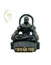 Black Mahabali Meditating Hanuman, Polyresin, 3-Year Warranty