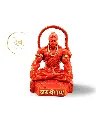Orange Mahabali Meditating Hanuman, Polyresin, 3-Year Warranty