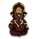 Titwala Chocolate Ganpati, Poly Resin, 3.5x2 Inches, 3-Year Warranty