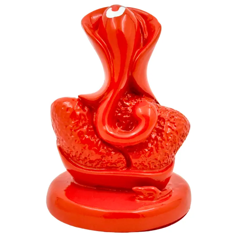 Rose Red Ganpati, Poly Resin, 3.5x2 Inches, 3-Year Warranty