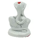 Rose White Ganpati, Poly Resin, 3.5x2 Inches, 3-Year Warranty