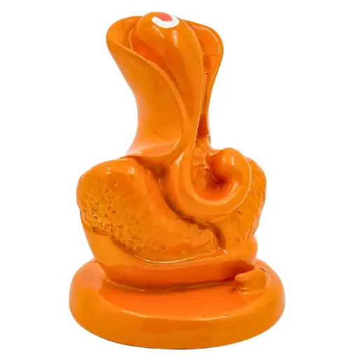 Rose Orange Ganpati, Poly Resin, 3.5x2 Inches, 3-Year Warranty
