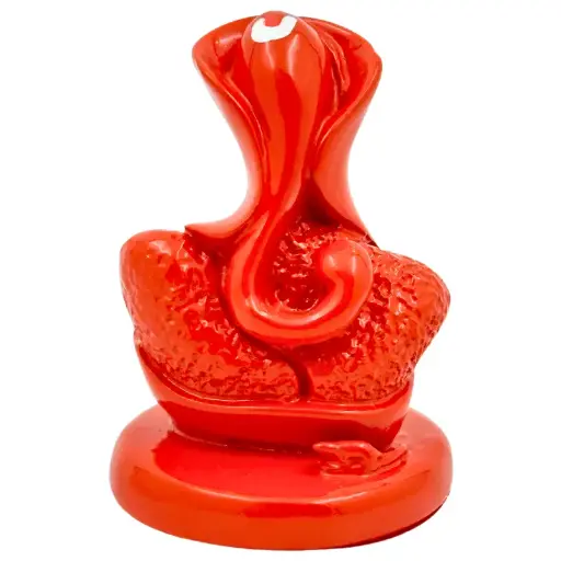 Rose Red Ganpati, Poly Resin, 3.5x2 Inches, 3-Year Warranty